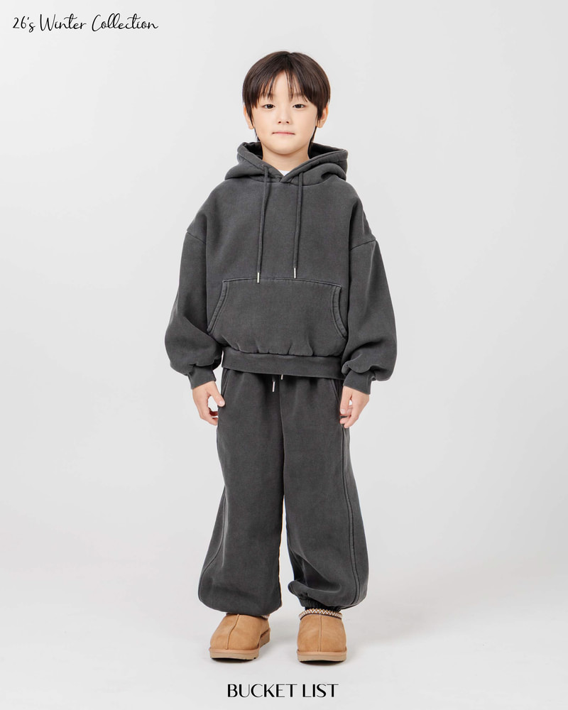 Fleeced Dyeing Jogger Pants by Bucket List for Child - view 11