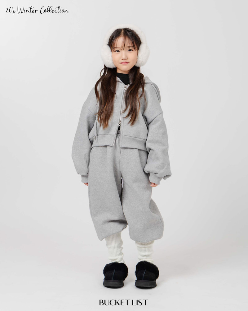 Fleeced Wide Sweatpants by Bucket List for Child - view 5