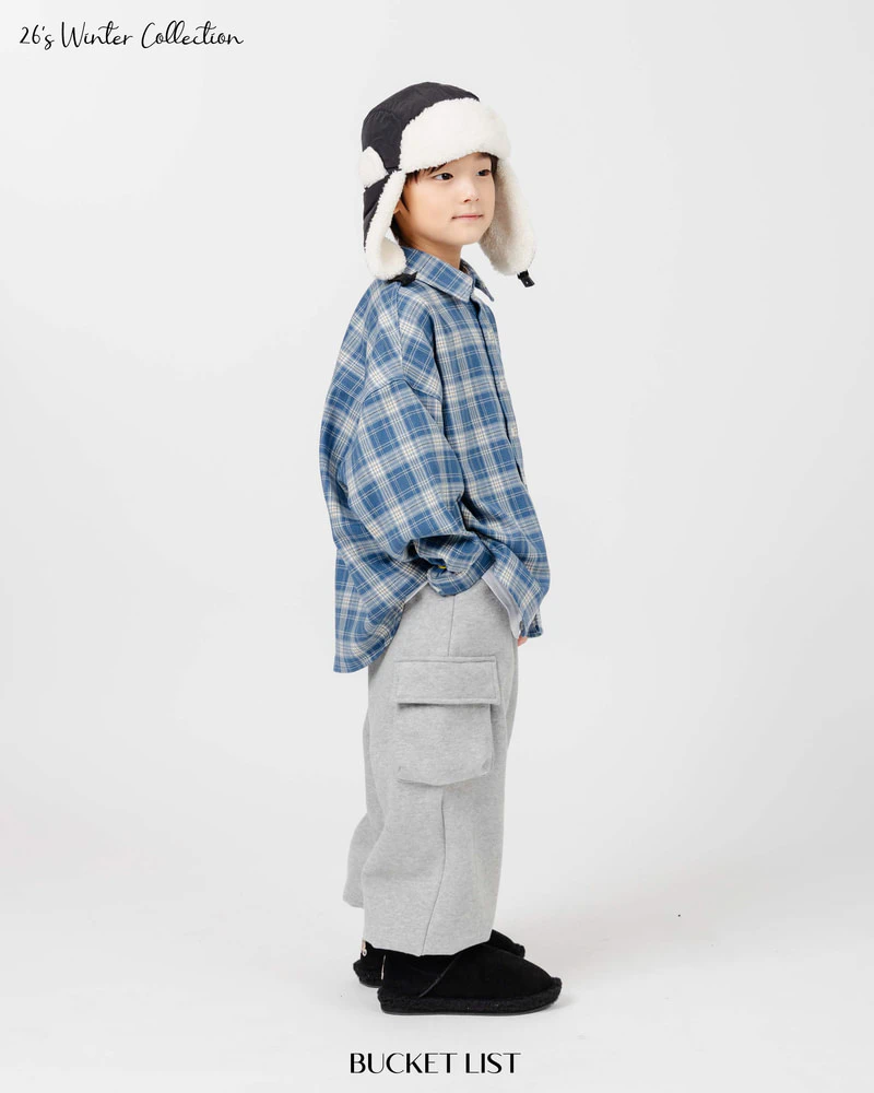 Fleeced Embossed Cargo Jogger Pants by Bucket List for Child - view 5