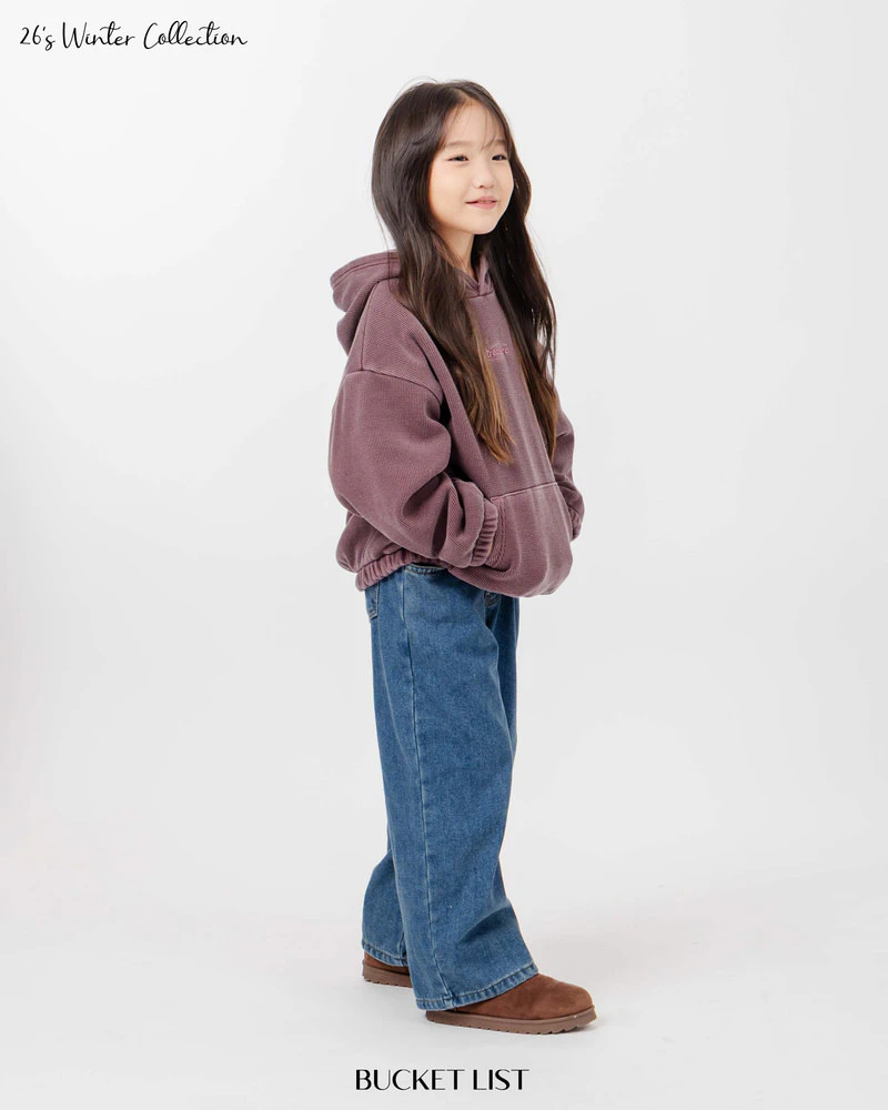 Waffle Dyeing Fleeced Hood Tee by Bucket List for Child - view 5