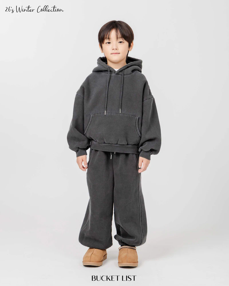 Fleeced Dyeing Hood Tee by Bucket List for Child - view 3