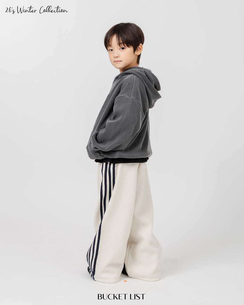 Waffle Dyeing Fleeced Hood Tee by Bucket List for Child - view 7