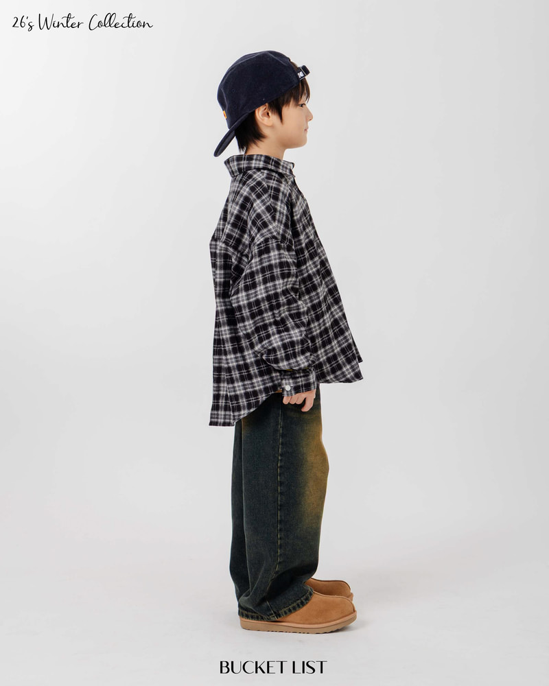 Fleeced Wide Denim Pants by Bucket List for Child - view 4