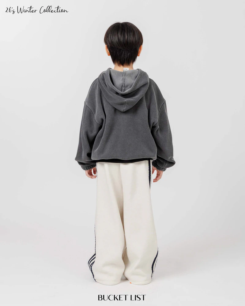Waffle Dyeing Fleeced Hood Tee by Bucket List for Child - view 8