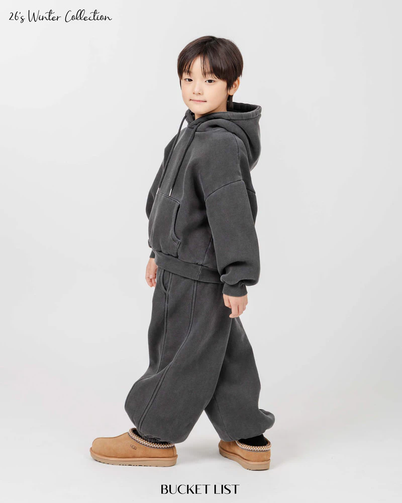 Fleeced Dyeing Hood Tee by Bucket List for Child - view 6
