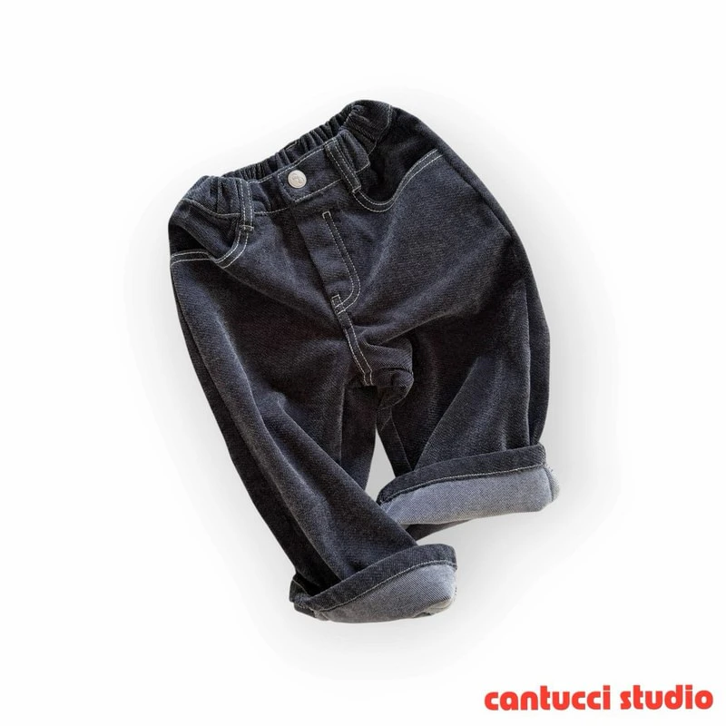 Spy Fleeced Denim Pants by Cantucci Studio for Child - view 1
