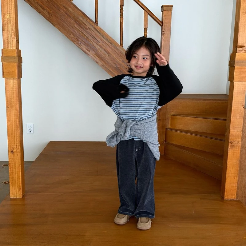 Spy Fleeced Denim Pants by Cantucci Studio for Child - view 2