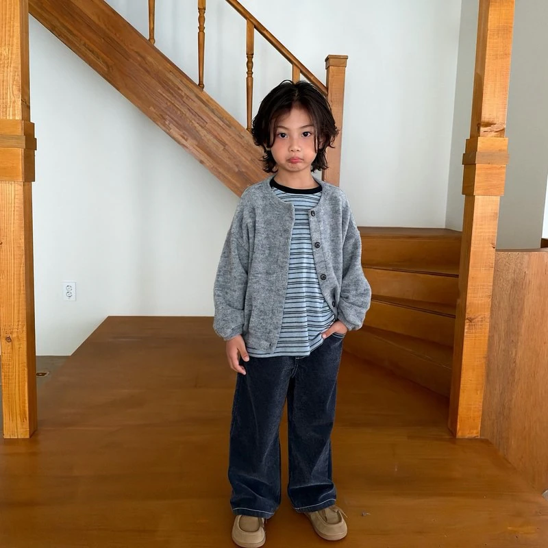 Spy Fleeced Denim Pants by Cantucci Studio for Child - view 3