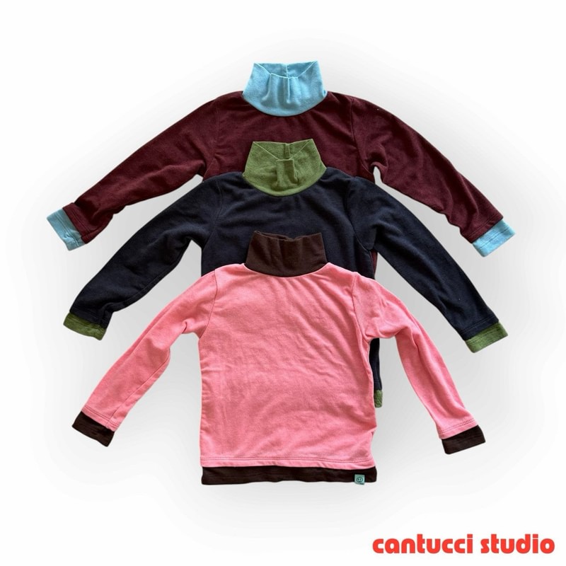 Two-tone Mock Neck Tee by Cantucci Studio for Child - view 1