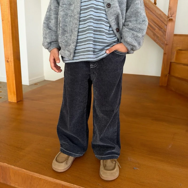 Spy Fleeced Denim Pants by Cantucci Studio for Child - view 4