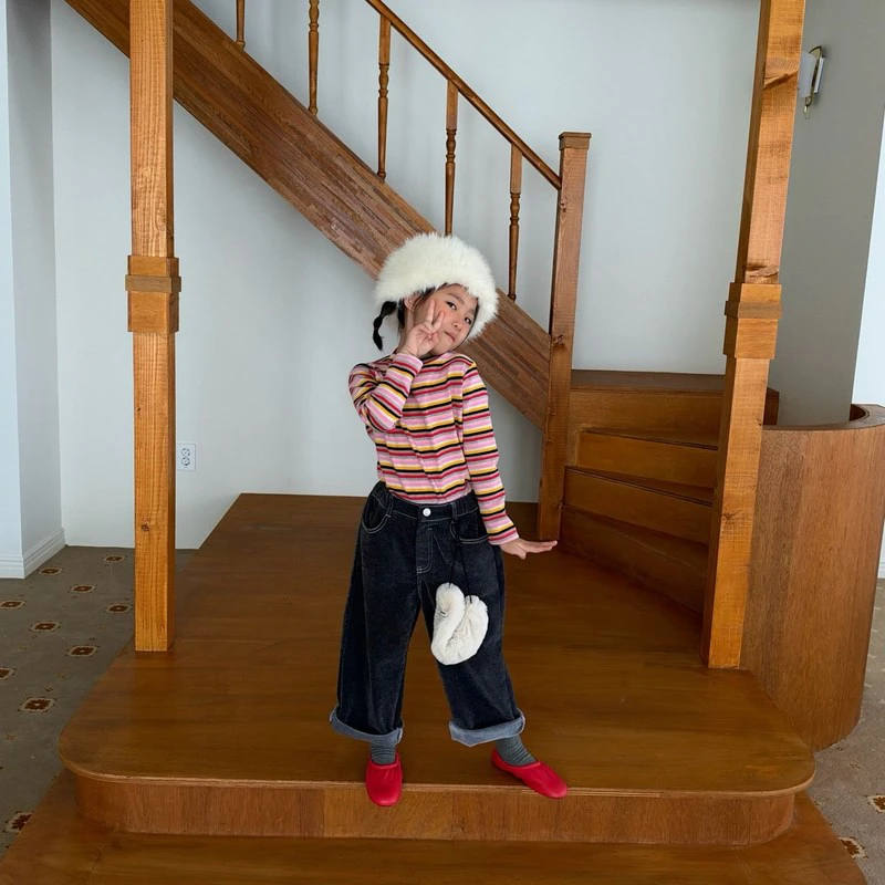 Spy Fleeced Denim Pants by Cantucci Studio for Child - view 10