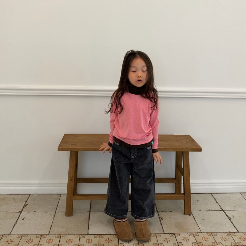 Two-tone Mock Neck Tee by Cantucci Studio for Child - view 9