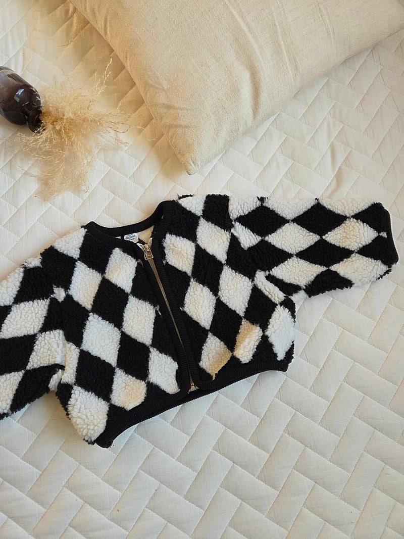 Chess Boucle Jacket by Coco Maison for Child - view 7