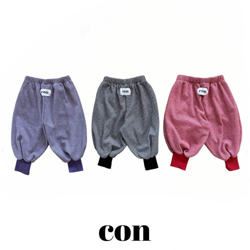 Kkomu Stripe Jogger Pants by Con for Baby - view 1