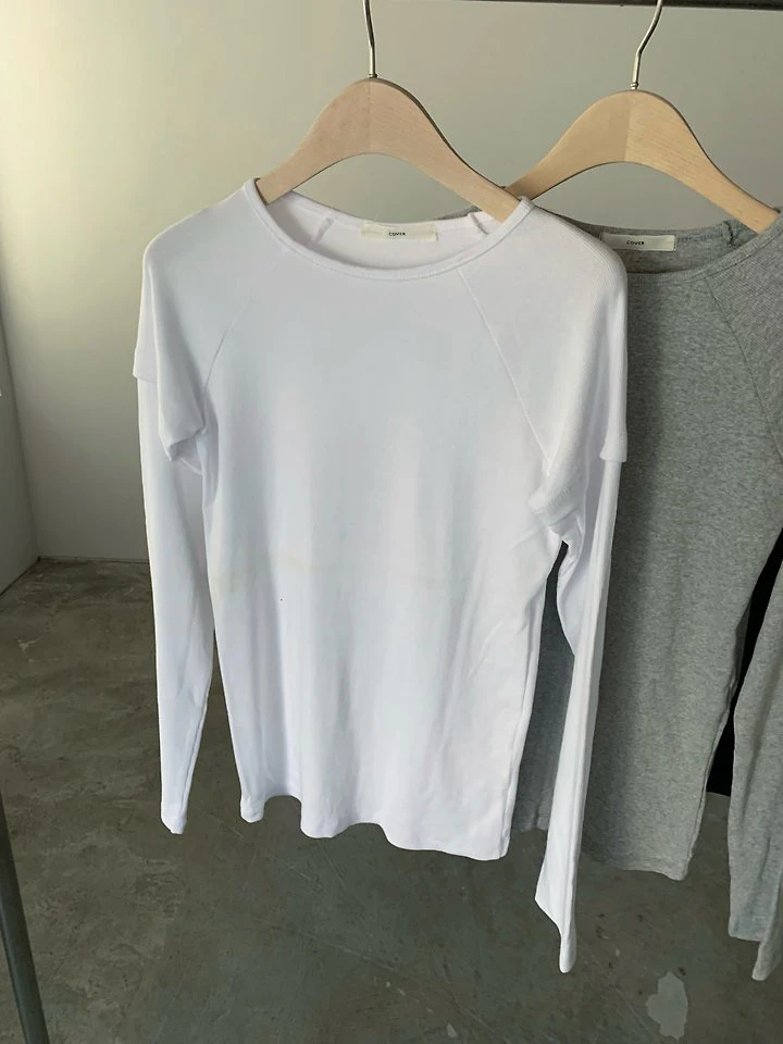 Ribbed Layered Tee by Cover for Women - view 3
