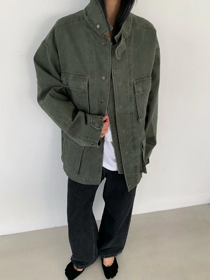 Peach Low Field Jacket by Cover for Women - view 4