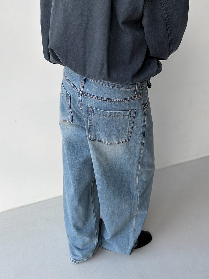 Button Oversized Denim Pants by Cover for Women - view 2