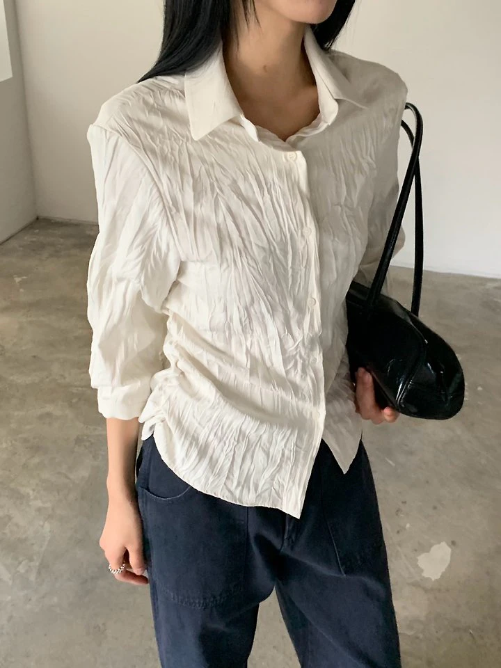 Wrinkle 7-Sleeve Shirt by Cover for Women - view 2