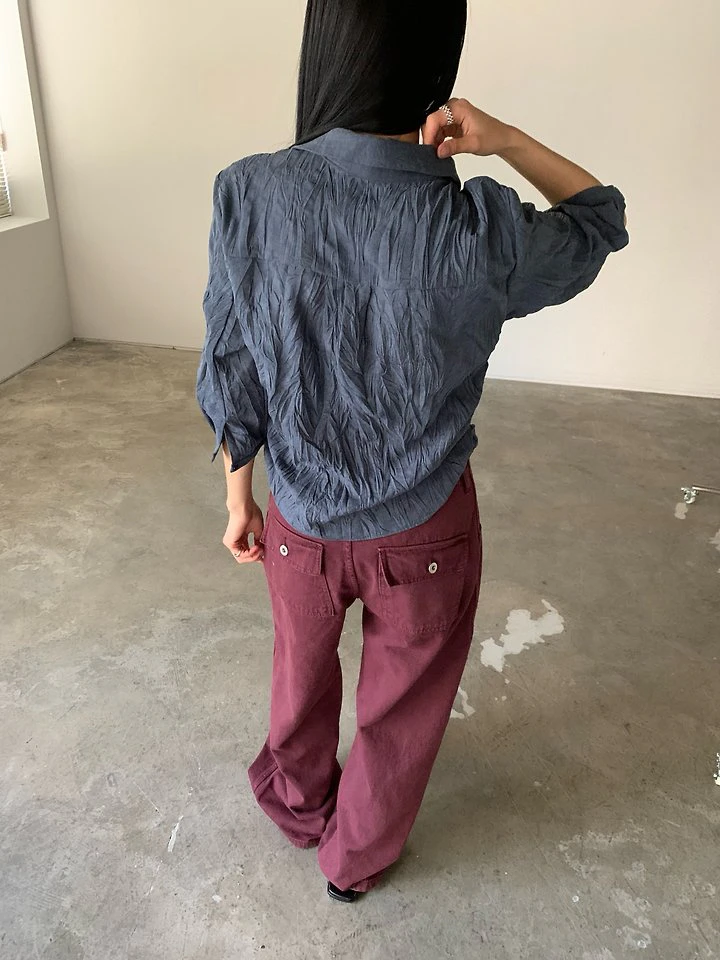 Wrinkle 7-Sleeve Shirt by Cover for Women - view 6