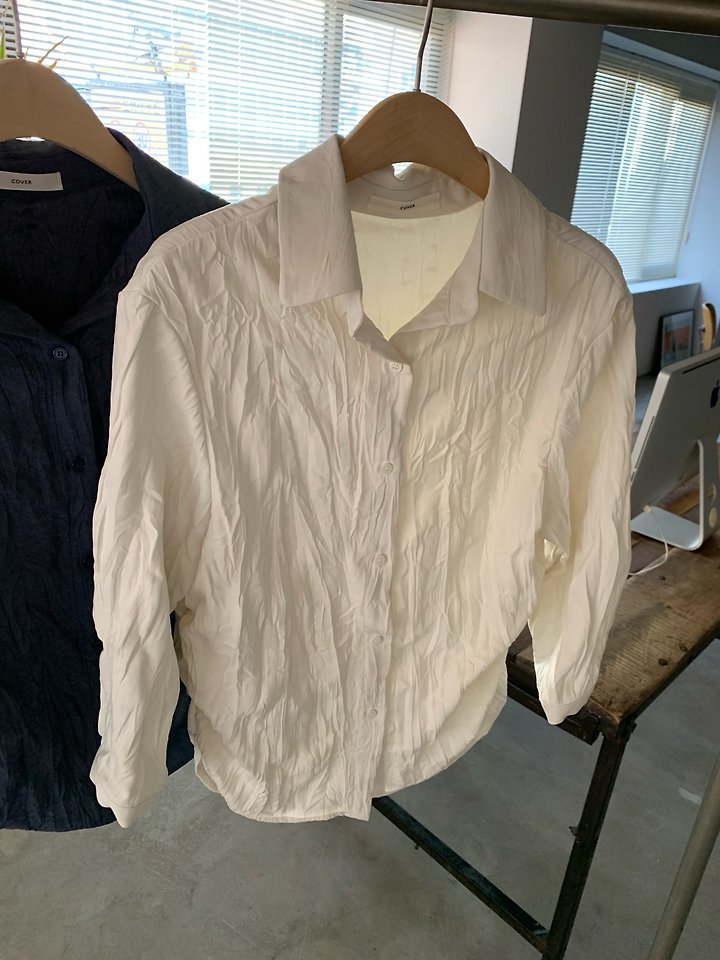Wrinkle 7-Sleeve Shirt by Cover for Women - view 8
