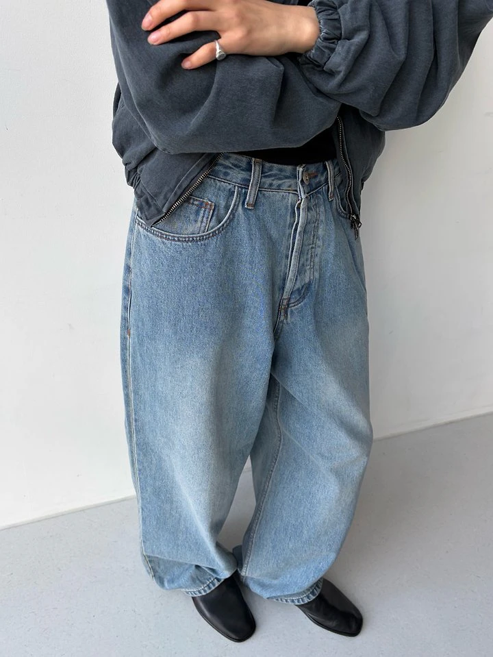 Button Oversized Denim Pants by Cover for Women - view 3