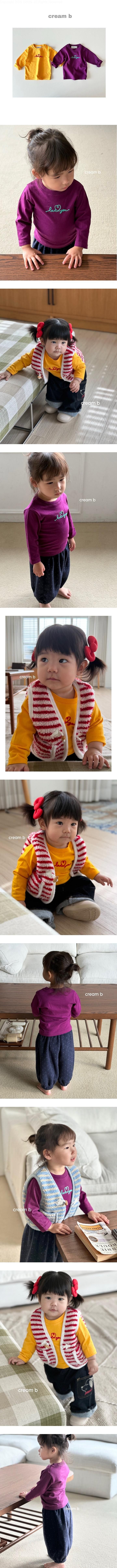 Heart Peach Embroidered Tee by Cream Bbang for Child - view 1