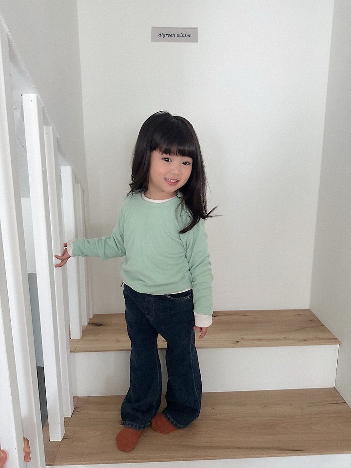 Chenille Bootcut Denim Pants by Digreen for Child - view 12