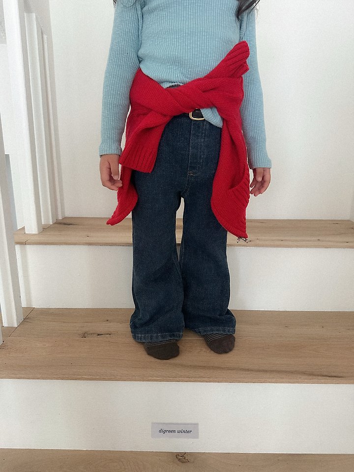 Chenille Bootcut Denim Pants by Digreen for Child - view 4
