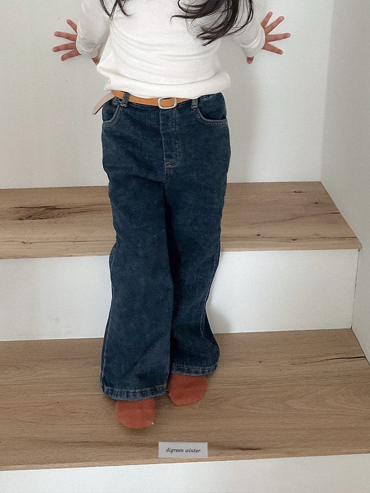 Chenille Bootcut Denim Pants by Digreen for Child - view 9