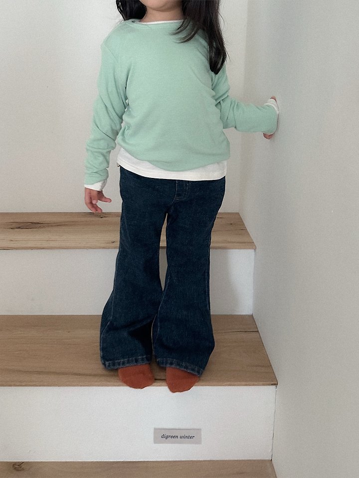 Chenille Bootcut Denim Pants by Digreen for Child - view 10