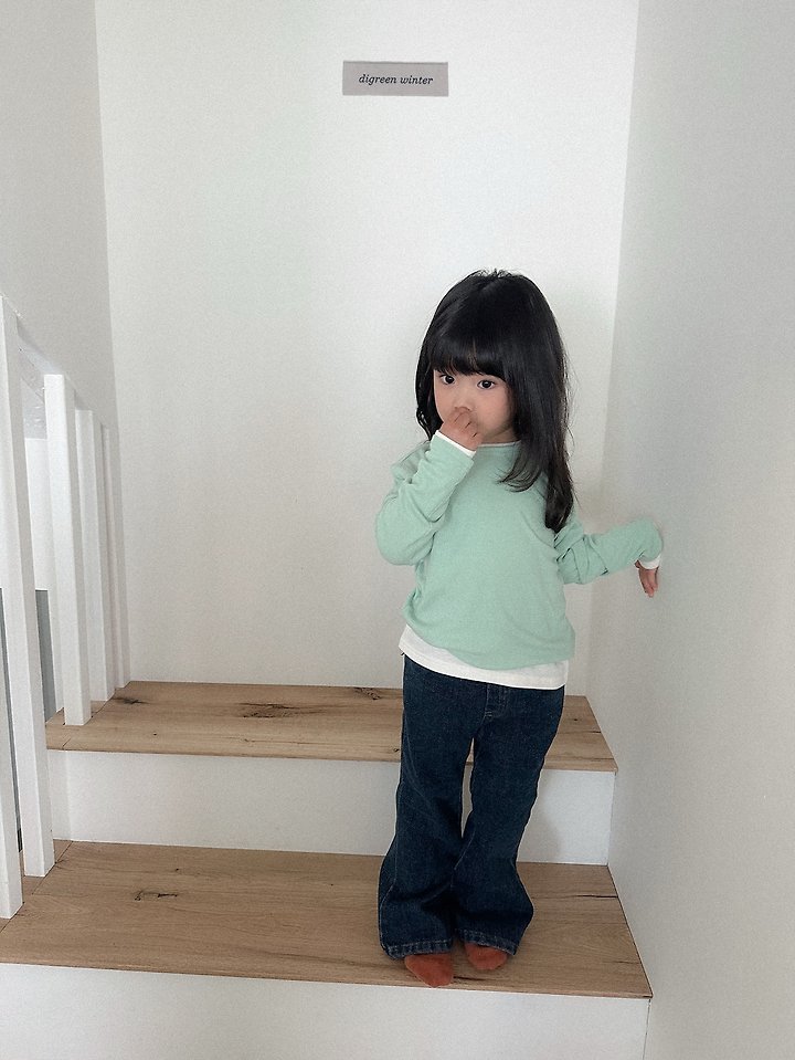 Chenille Bootcut Denim Pants by Digreen for Child - view 11