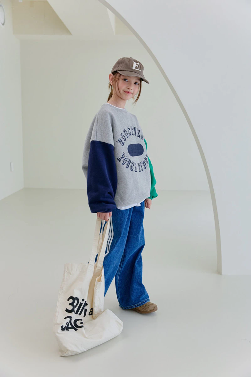 Double Fleece Colorblock Sweatshirt by Dore Dore for Child - view 11