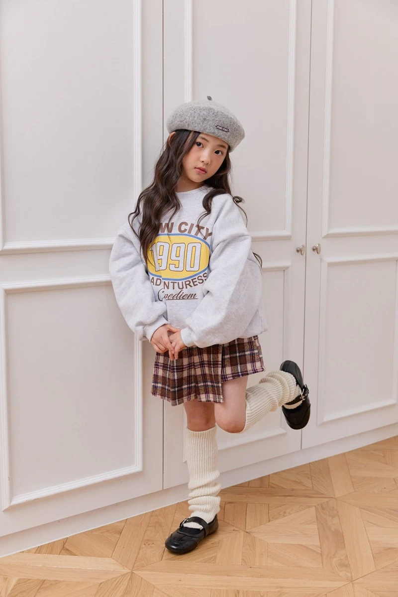 Velour Woolen Check Shorts by Dore Dore for Child - view 9