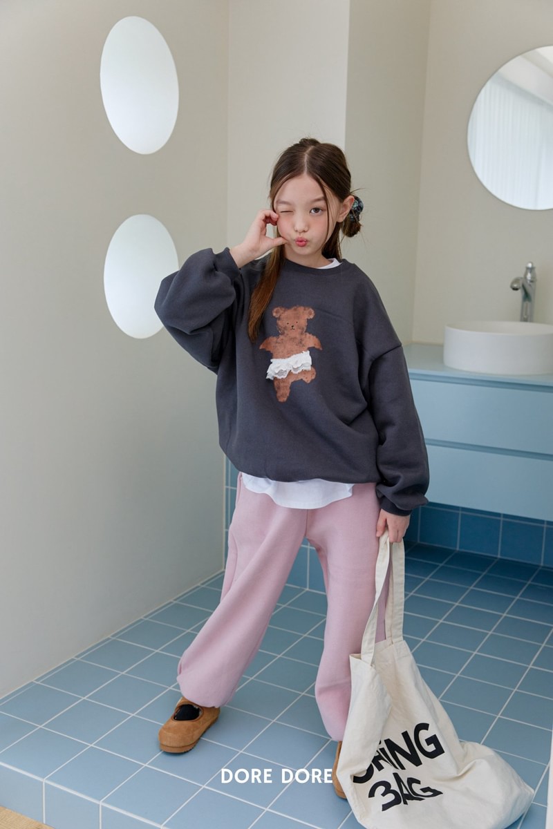 Double Fleece Skirt Bear Sweatshirt by Dore Dore for Child - view 8