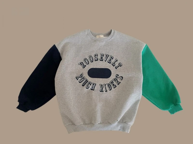Double Fleece Colorblock Sweatshirt by Dore Dore for Child - view 3