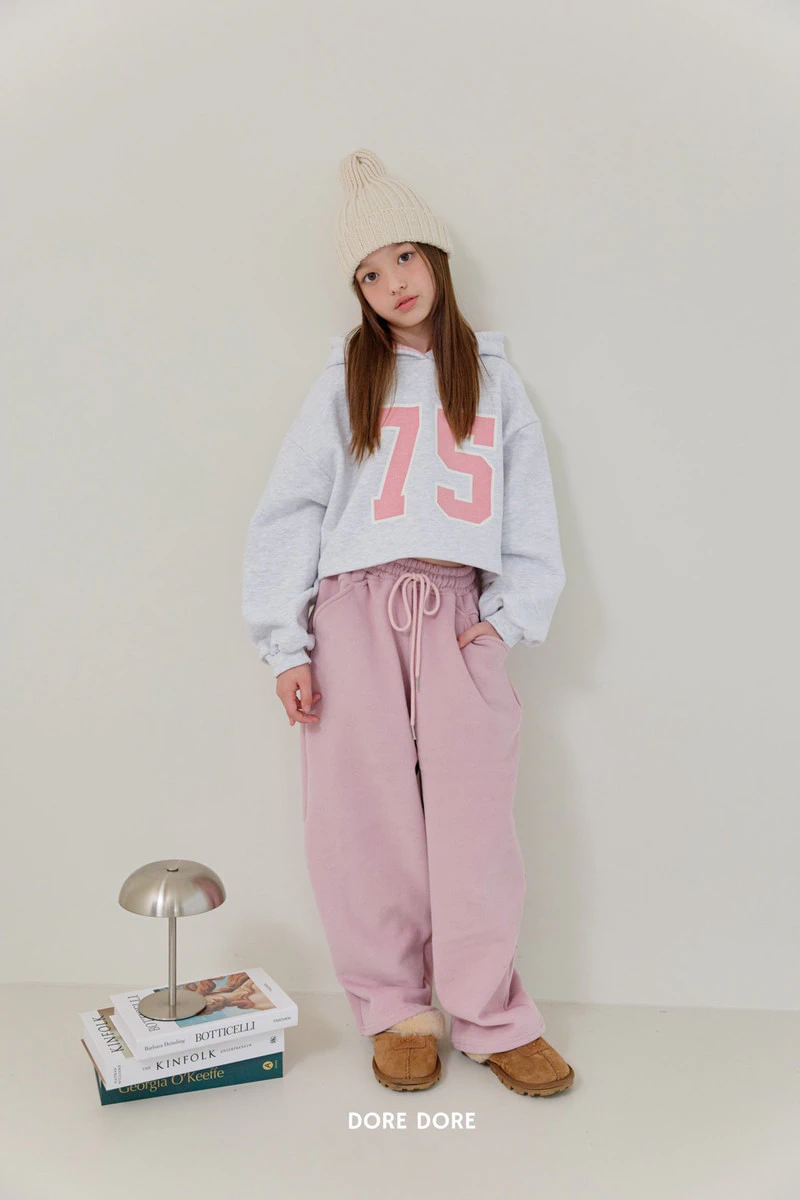 Double Fleece 75 Crop Hoodie by Dore Dore for Child - view 7