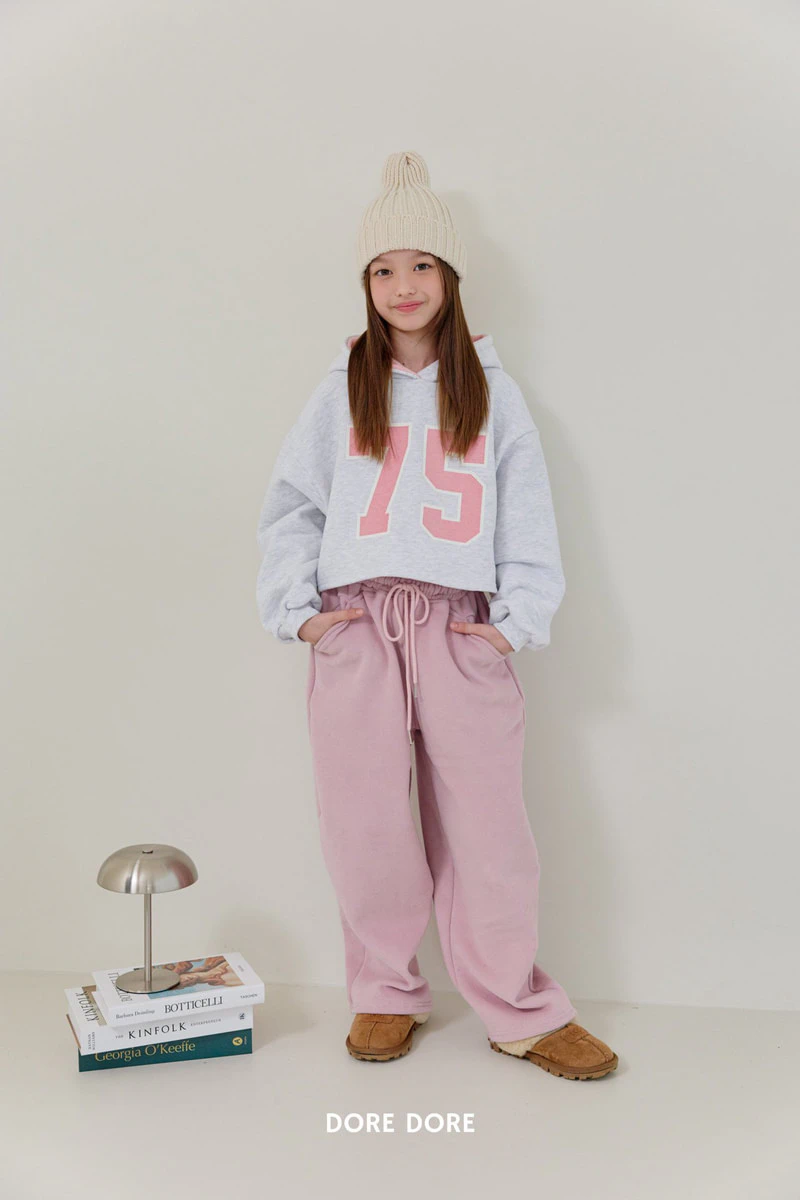 Double Fleece 75 Crop Hoodie by Dore Dore for Child - view 8