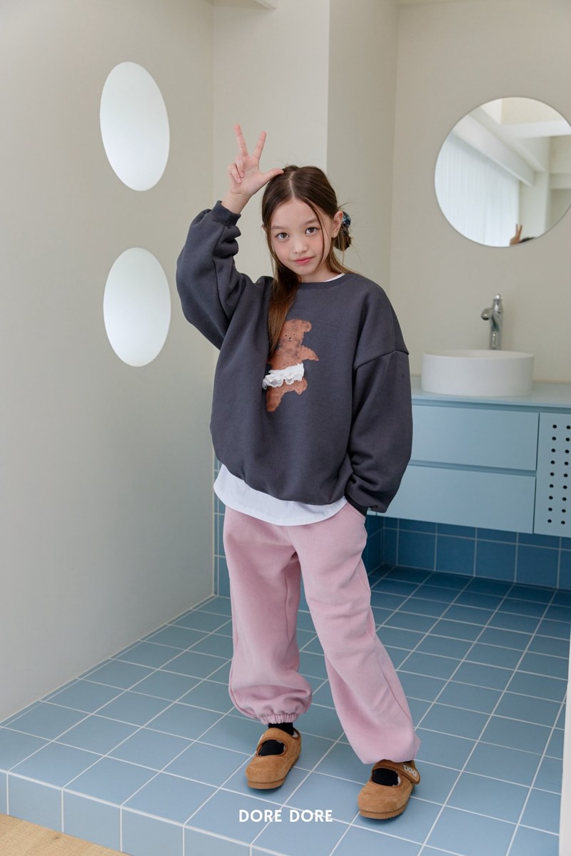 Double Fleece Skirt Bear Sweatshirt by Dore Dore for Child - view 9