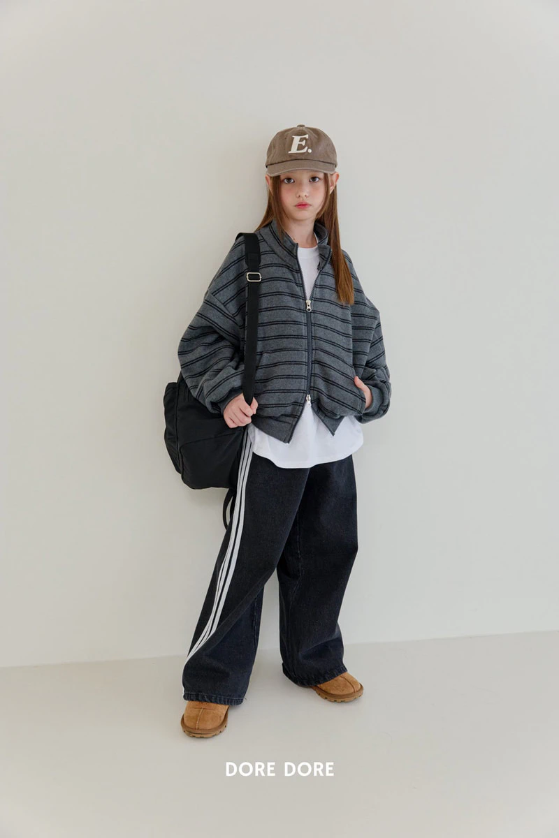 Three-line Denim Pants by Dore Dore for Child - view 8