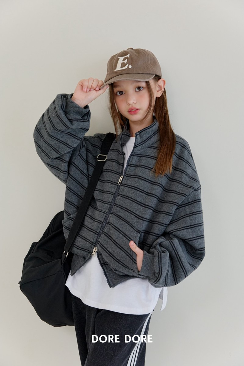 Double Fleece Striped Zip-up by Dore Dore for Child - view 7