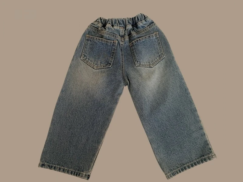 Front Pleated Denim Pants by Dore Dore for Child - view 4