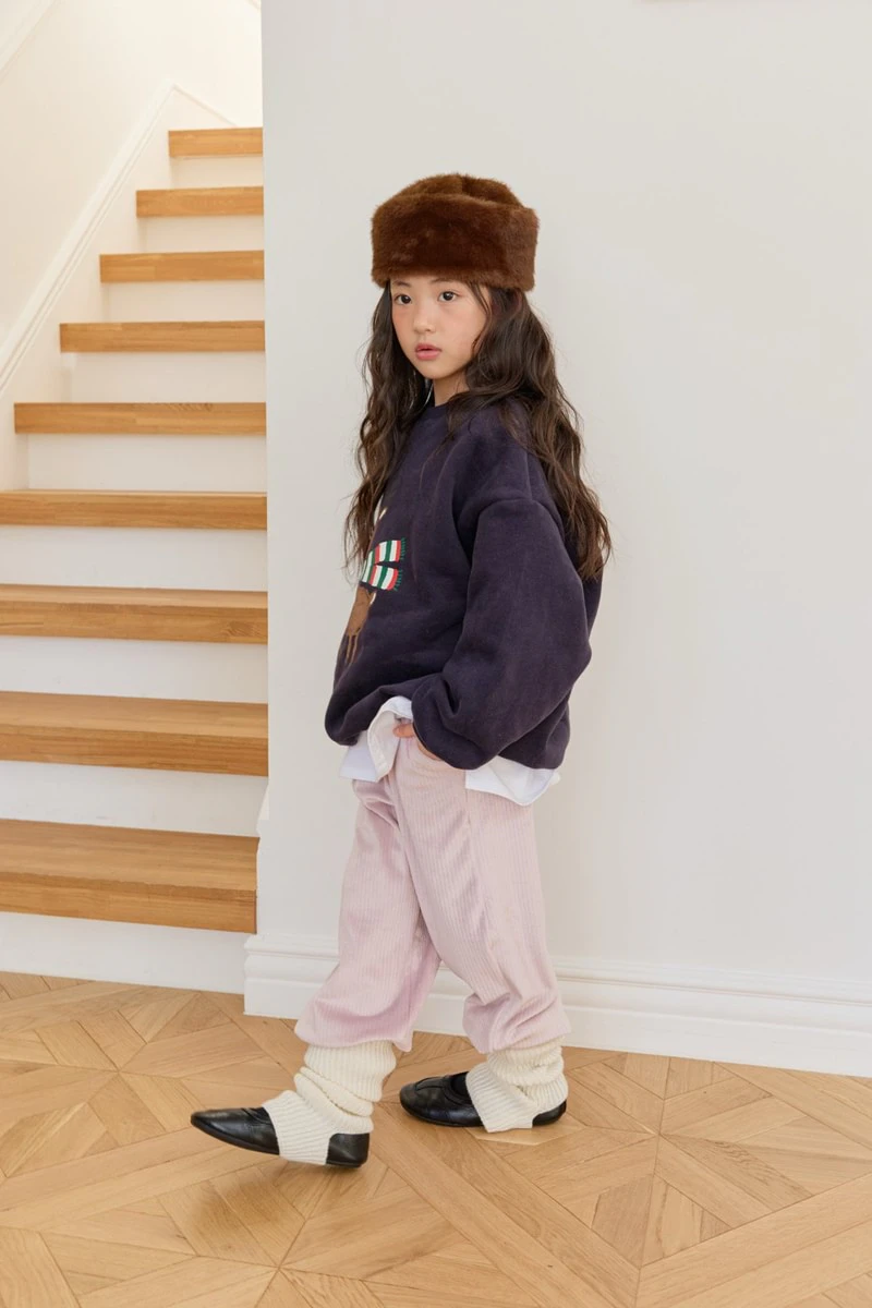 Mink Velour Jogger Pants by Dore Dore for Child - view 11