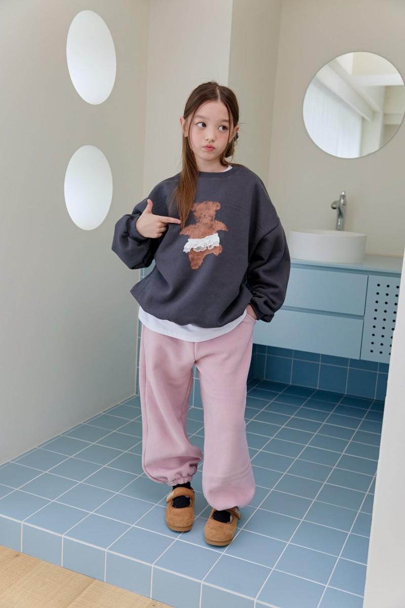 Double Fleece Skirt Bear Sweatshirt by Dore Dore for Child - view 10