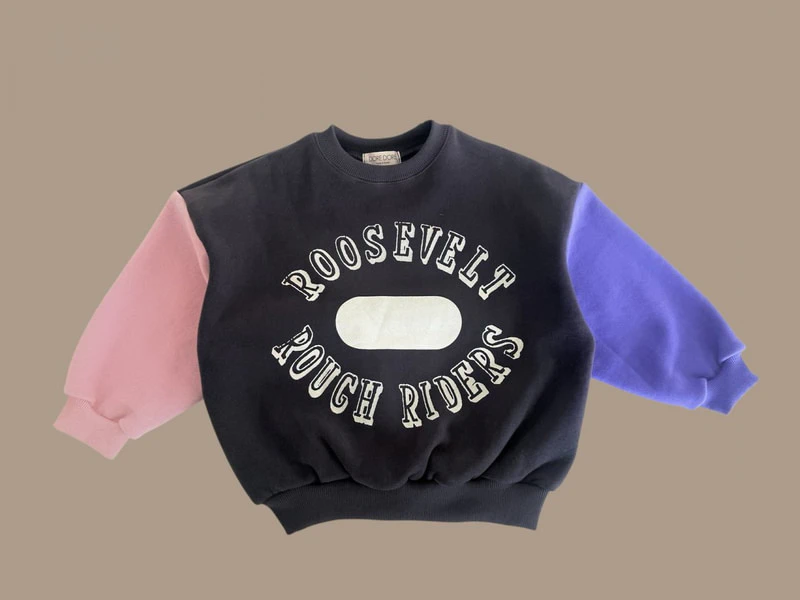 Double Fleece Colorblock Sweatshirt by Dore Dore for Child - view 5