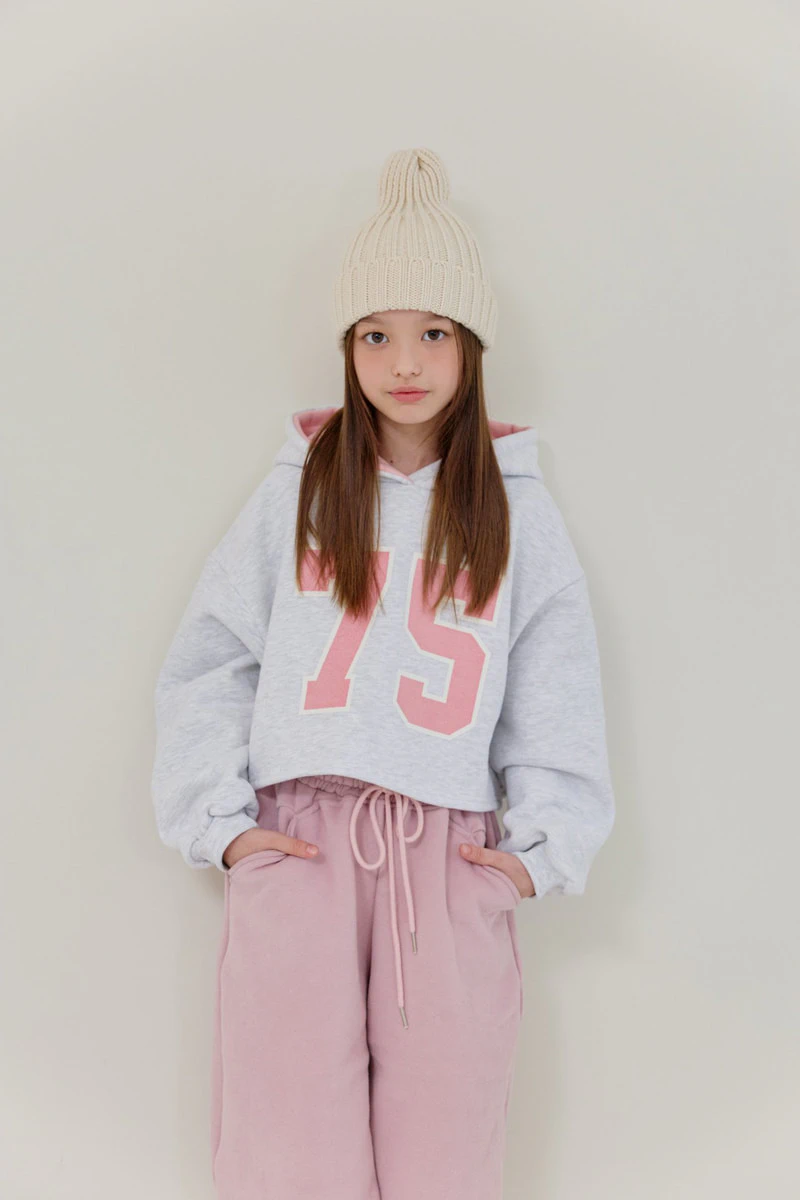 Double Fleece 75 Crop Hoodie by Dore Dore for Child - view 10
