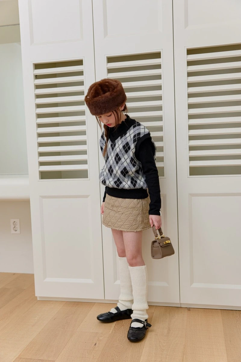 Fleece Argyle Vest by Dore Dore for Child - view 12