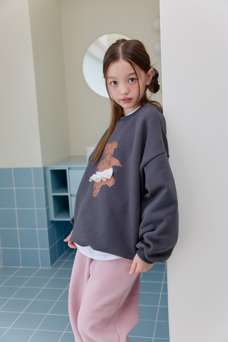 Double Fleece Skirt Bear Sweatshirt by Dore Dore for Child - view 11
