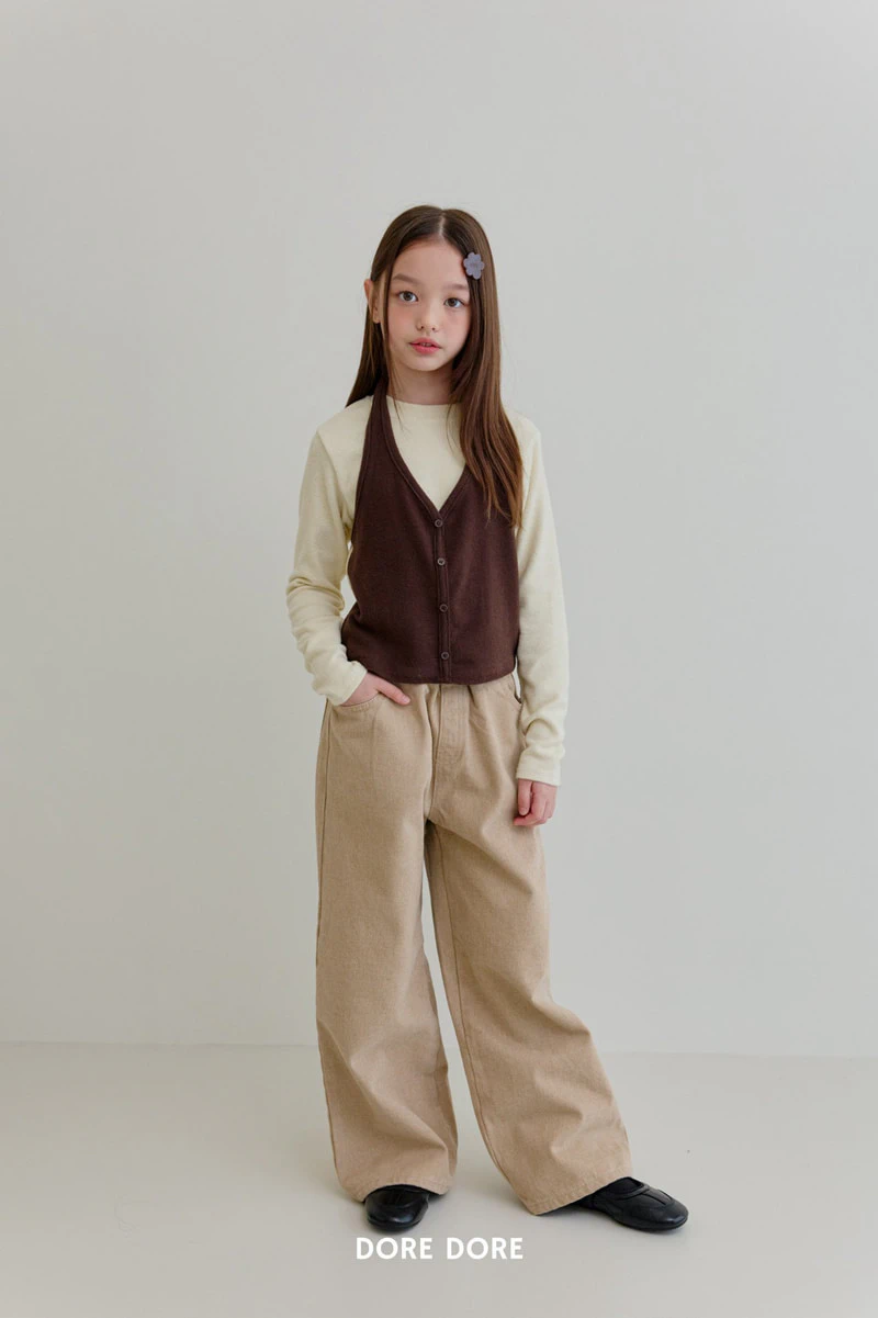 Mongsil Peach Halter Cardigan Tee by Dore Dore for Child - view 8