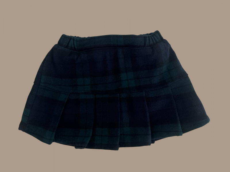 Woolen Check Pleated Skirt Pants by Dore Dore for Child - view 3