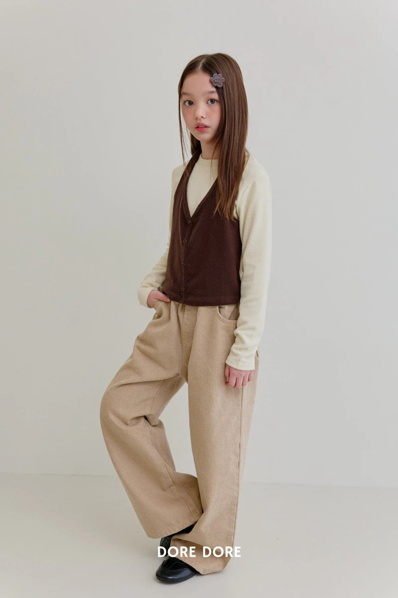 Mongsil Peach Halter Cardigan Tee by Dore Dore for Child - view 9